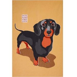 Dachshund Cotton Tea Towel by Ulster Weavers